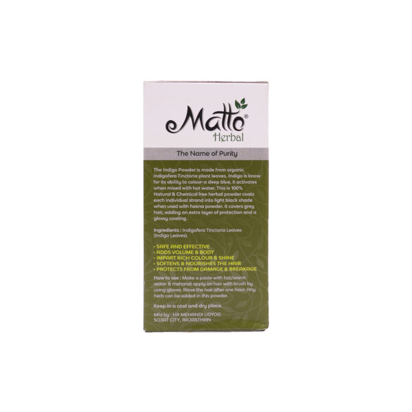 MATTO HERBAL INDIGO POWDER 100G - Image 2