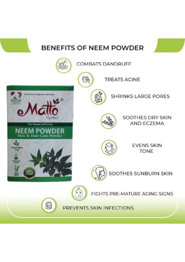 MATTO HERBAL NEEM POWDER 100 G - Image 3