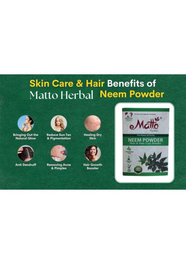 MATTO HERBAL NEEM POWDER 100 G - Image 7