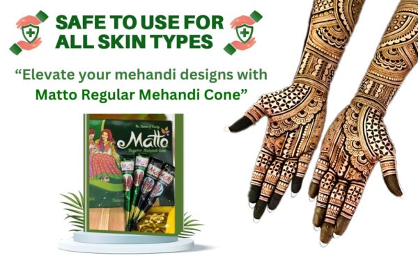 MATTO HERBAL MEHANDI CONE (12 PCS IN ONE BOX) - Image 6