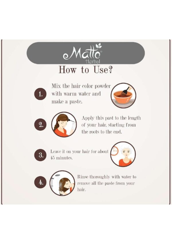 MATTO HERBAL HE/SHE HAIR COLOUR 40 GM - Image 8
