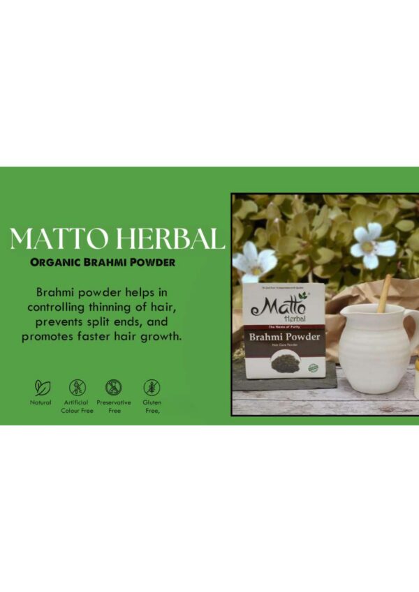 MATTO HERBAL BRAHMI POWDER 100 G - Image 4