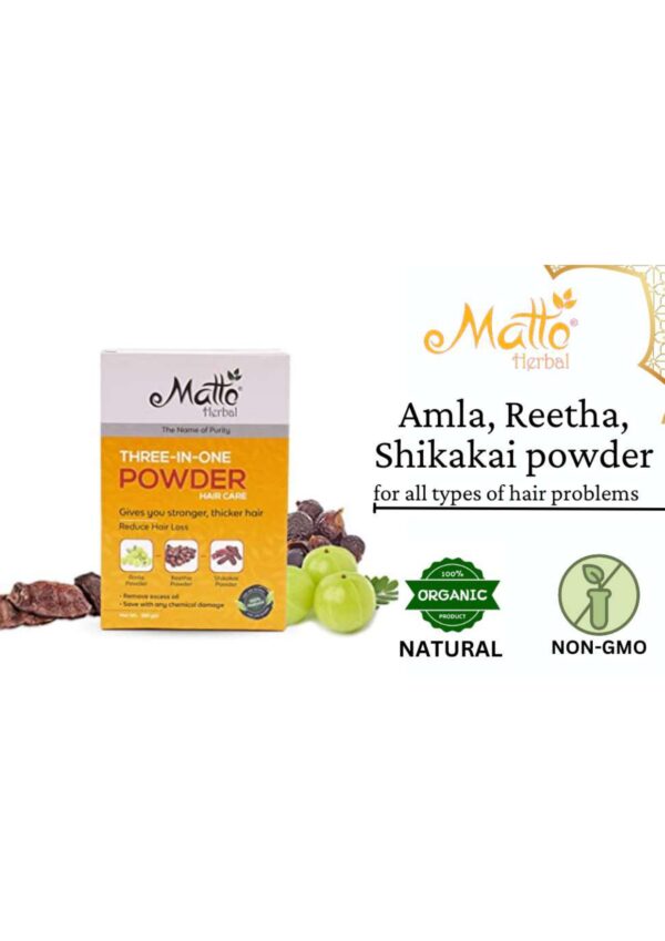 MATTO HERBAL THREE IN ONE POWDER 100 GM - Image 2