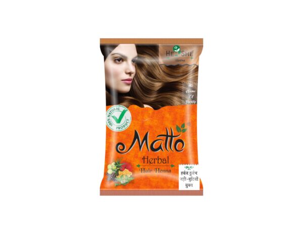 Matto He She Reddish-Brown Hair Color For Women and Men | Henna Based Hair Colour | No Ammonia, No Bleach| Natural Brownish Hair Colour | Suitable For All Types Of Hair - 20 Gm Each (8 Pcs)