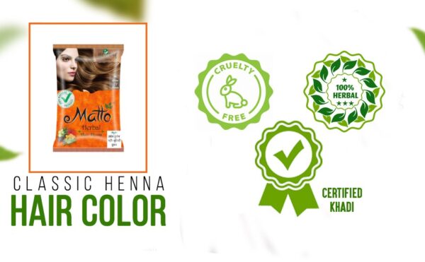 Matto He She Reddish-Brown Hair Color For Women and Men | Henna Based Hair Colour | No Ammonia, No Bleach| Natural Brownish Hair Colour | Suitable For All Types Of Hair - 20 Gm Each (8 Pcs) - Image 3